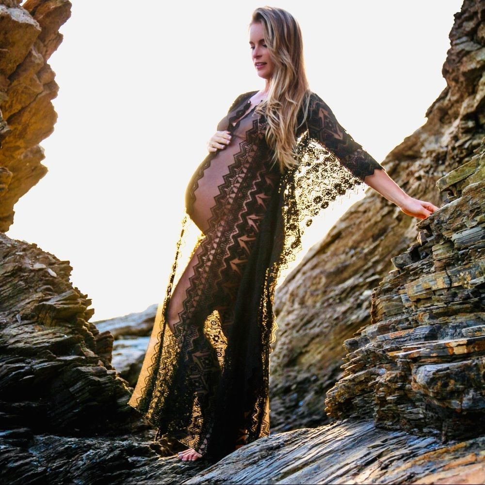 Jen's Pirate Booty Mykonos Kaftan Black Lace